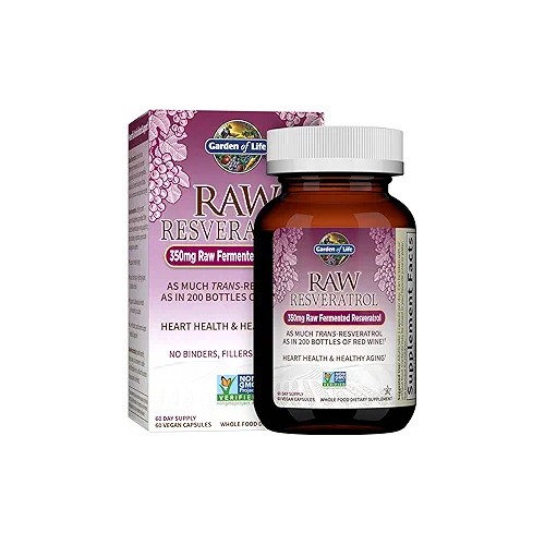 Garden of Life Raw Resveratrol Supplement - 60 Capsules